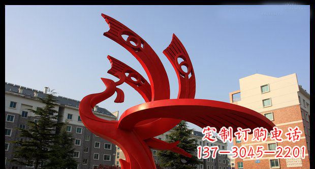 兰州不锈钢凤凰雕塑