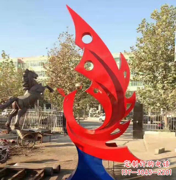 兰州艺术精美的不锈钢凤凰雕塑
