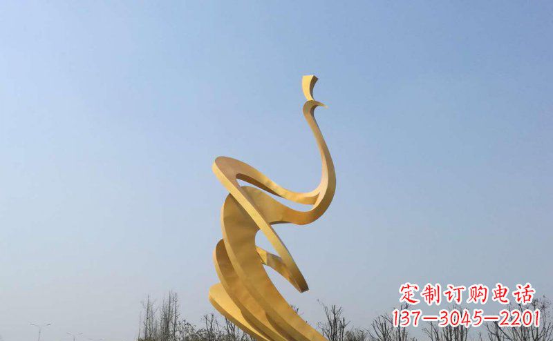 兰州抽象凤凰不锈钢雕塑