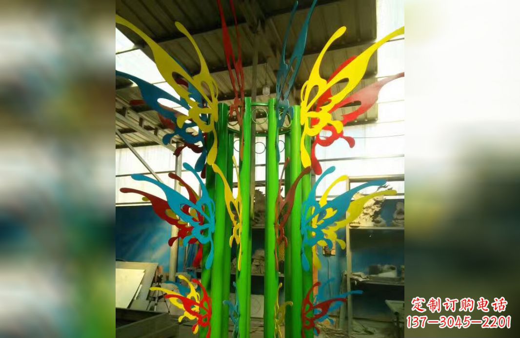 兰州精致的不锈钢抽象蝴蝶景观雕塑