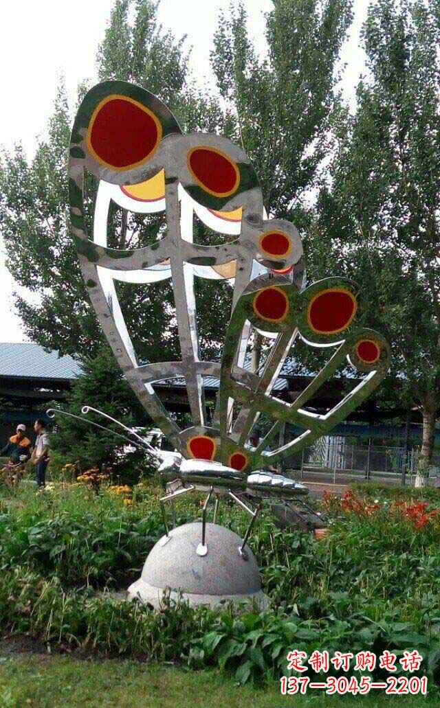 兰州现代艺术不锈钢蝴蝶雕塑