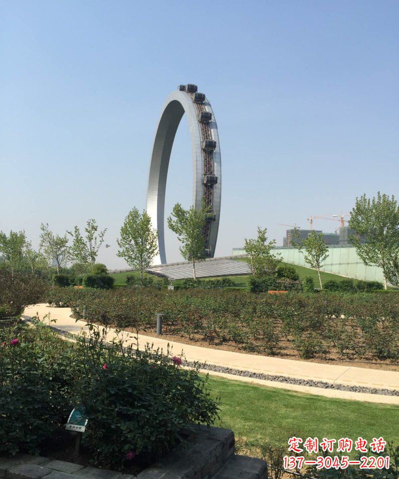 兰州精美摩天轮不锈钢抽象雕塑