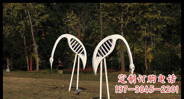 兰州精美不锈钢仙鹤雕塑