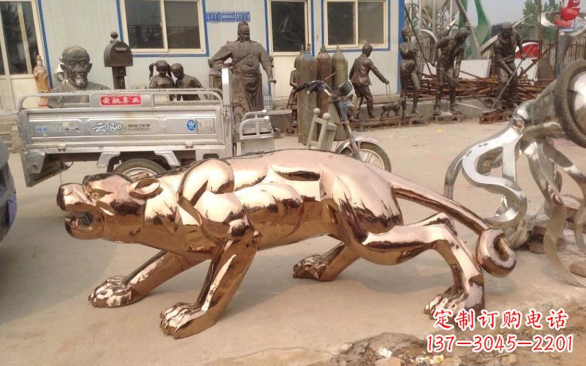 兰州中领雕塑出品不锈钢动物雕塑