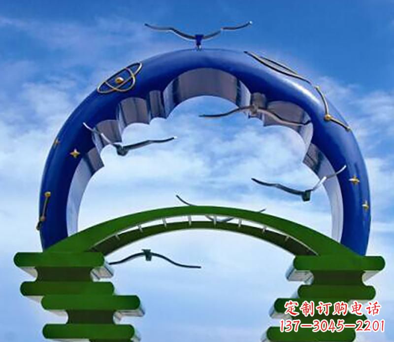 兰州不锈钢帝王拱景观雕塑