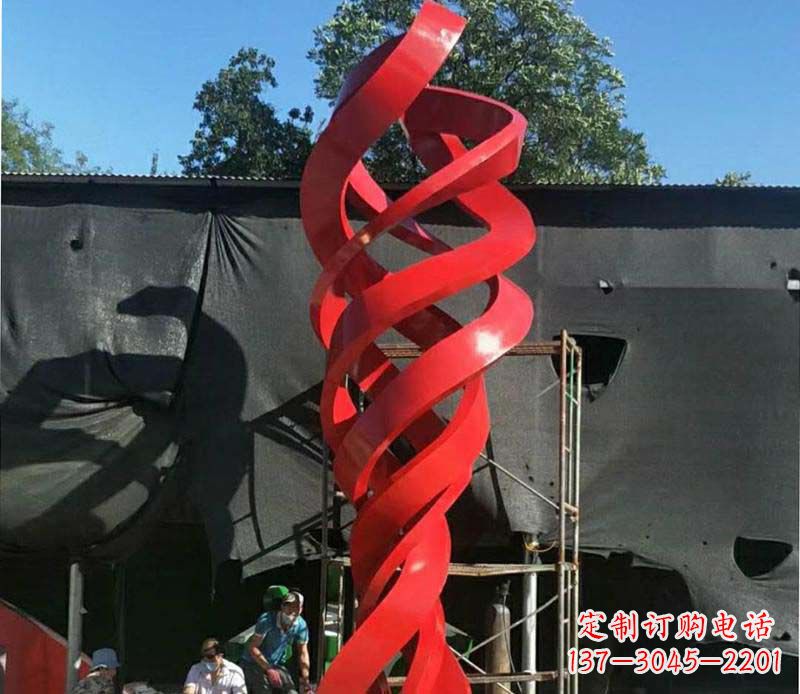 兰州高端不锈钢螺旋飘带景观雕塑