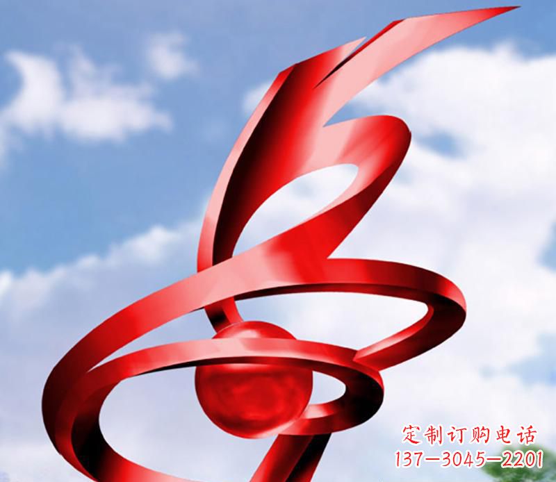 兰州公园装饰不锈钢指环雕塑