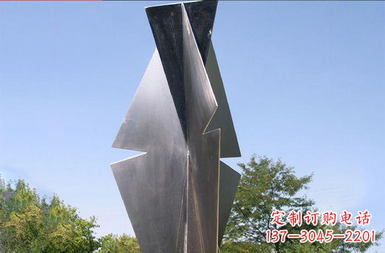兰州不锈钢树叶雕塑更新公园景观