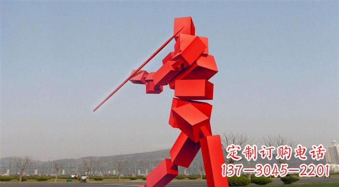 兰州定制不锈钢标枪雕塑