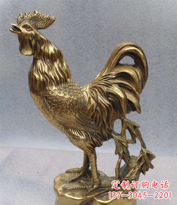 兰州经典公鸡铜雕