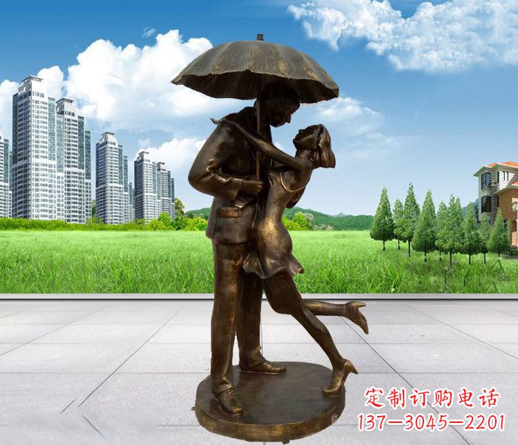 兰州情侣铜雕,浪漫定制