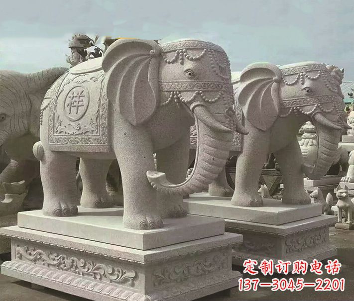 兰州精美大象大理石雕塑
