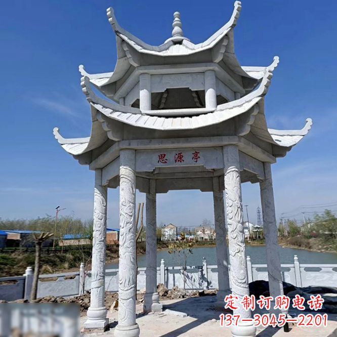兰州公园大理石凉亭