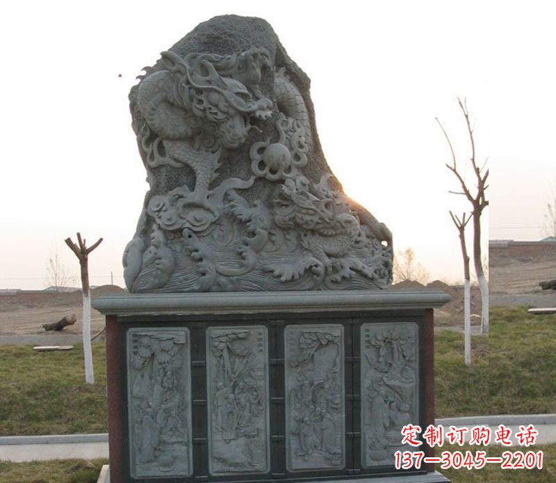 兰州精美的大理石龙雕塑