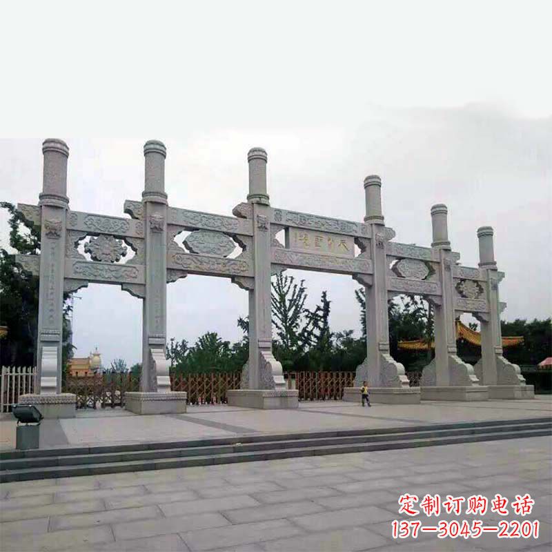 兰州精美牌坊雕塑，让公园大门更加精致