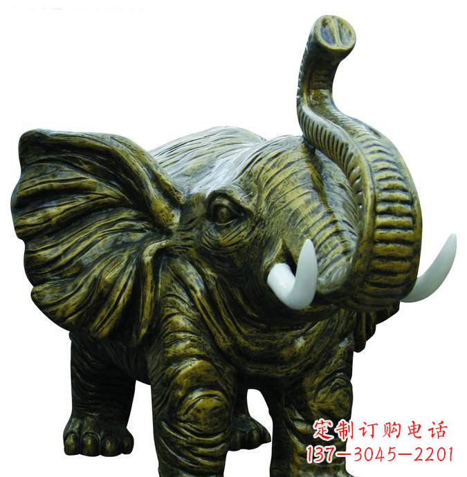 兰州精美的铜大象雕塑