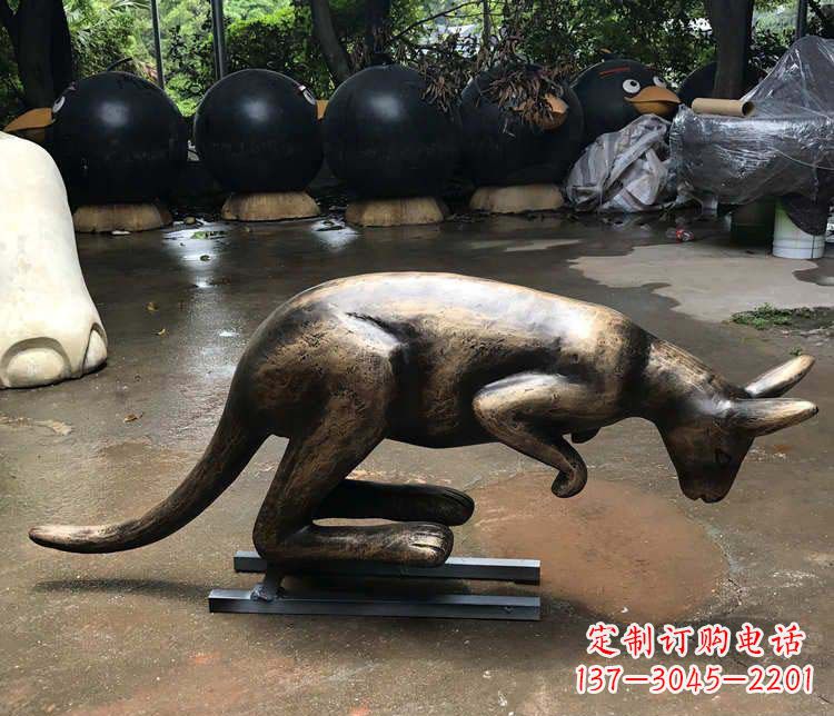 兰州中领雕塑袋鼠铜雕