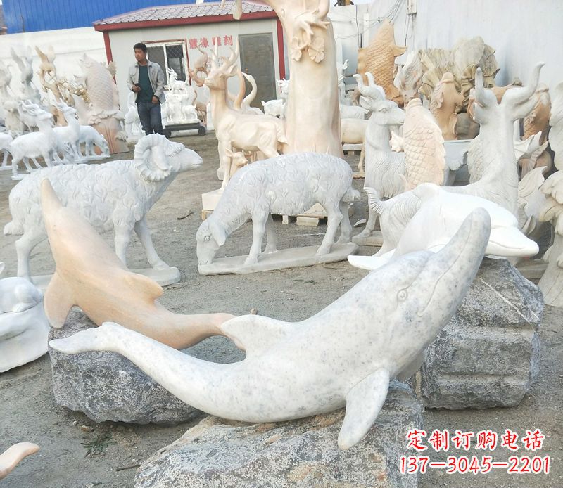 兰州精美海豚雕塑，添点视觉亮点