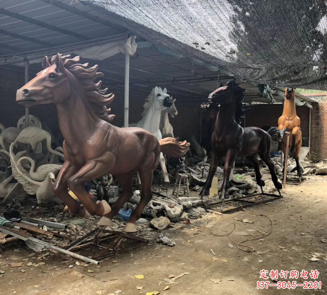 兰州精美马头铜雕塑