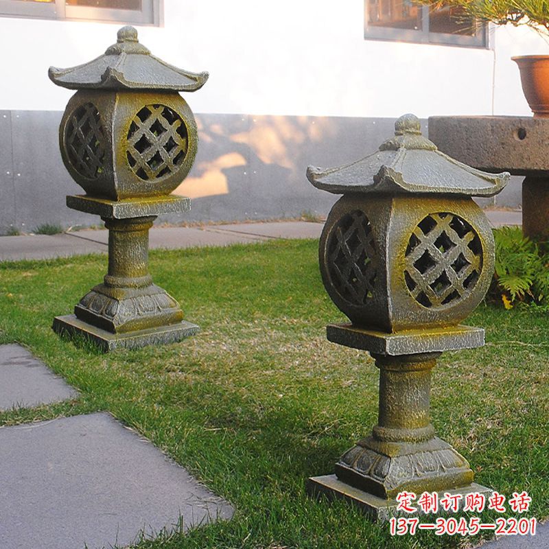 兰州精美仿古石灯笼雕塑