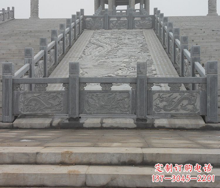 兰州公园仿古石栏板景观石雕 (6)