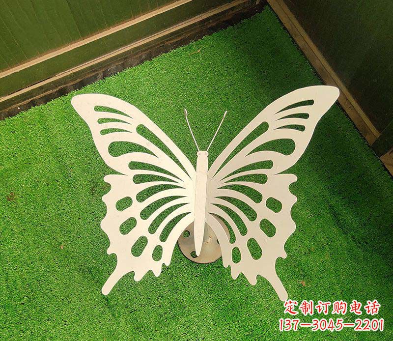 兰州公园仿真蝴蝶不锈钢雕塑