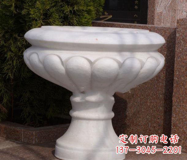 兰州中领雕塑——汉白玉花盆石雕