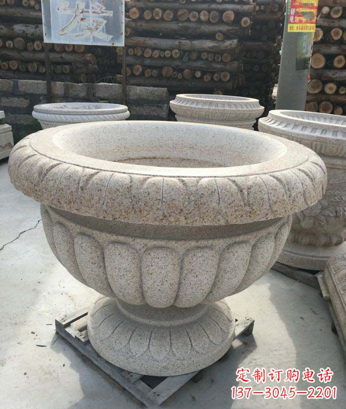兰州高质量大理石花盆石雕