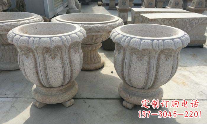 兰州优雅大理石花盆雕塑