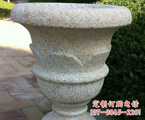 兰州大理石花盆石雕,为您的景观添色彩