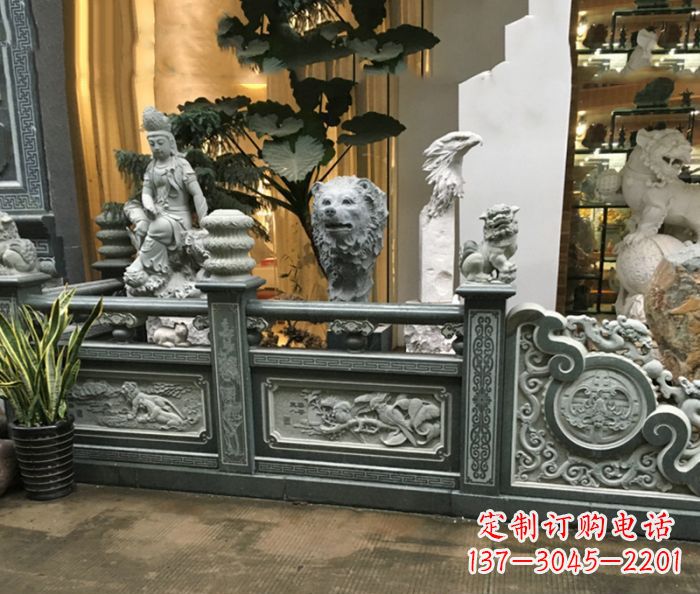 兰州公园景观仿古石栏板 (3)