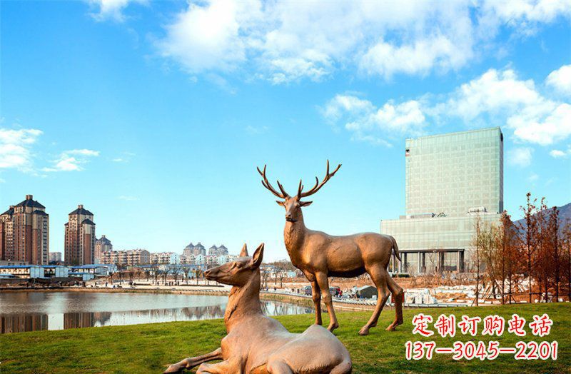 兰州优质精美羚羊铜雕塑