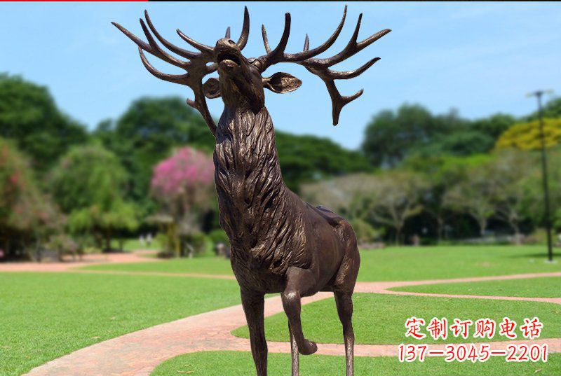 兰州梅花鹿铜雕制作