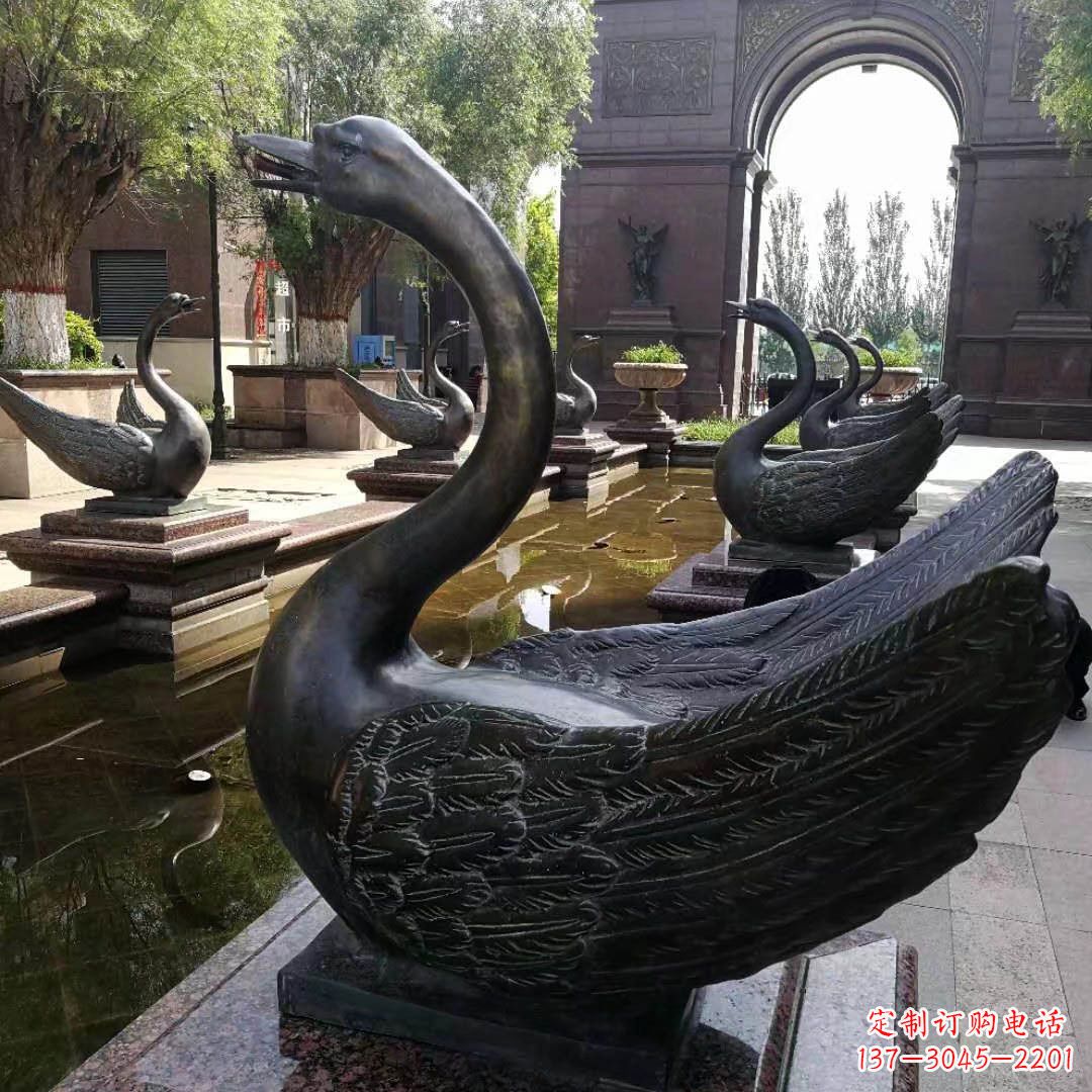 兰州精致天鹅铜雕