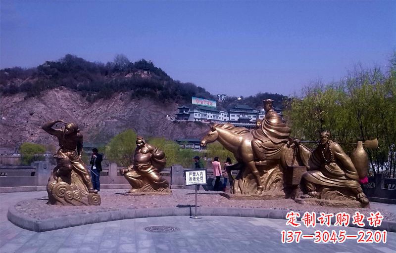 兰州精美铜雕唐僧师徒小品