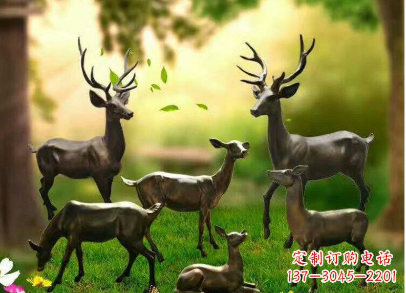 兰州公园动物铜雕塑