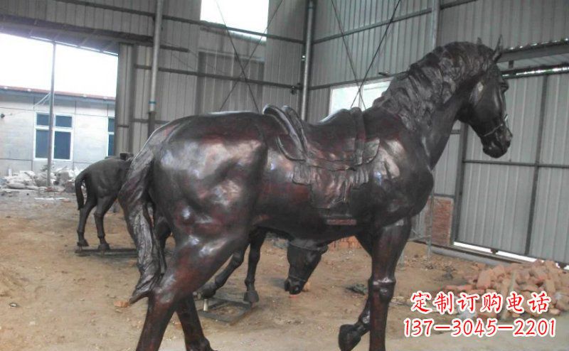 兰州公园铜马动物铜雕