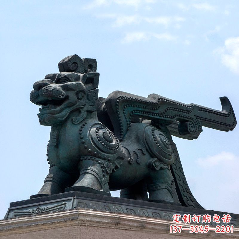 兰州中领雕塑-铜制獬豸雕塑