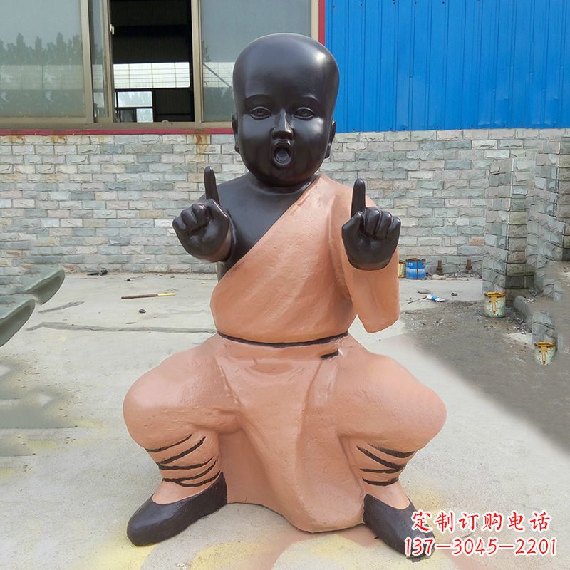 兰州功夫小和尚铜雕