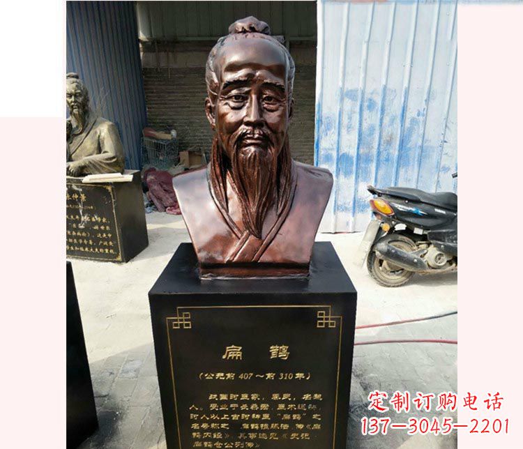 兰州铸造古代名医扁鹊胸像，展现生命的传承之美