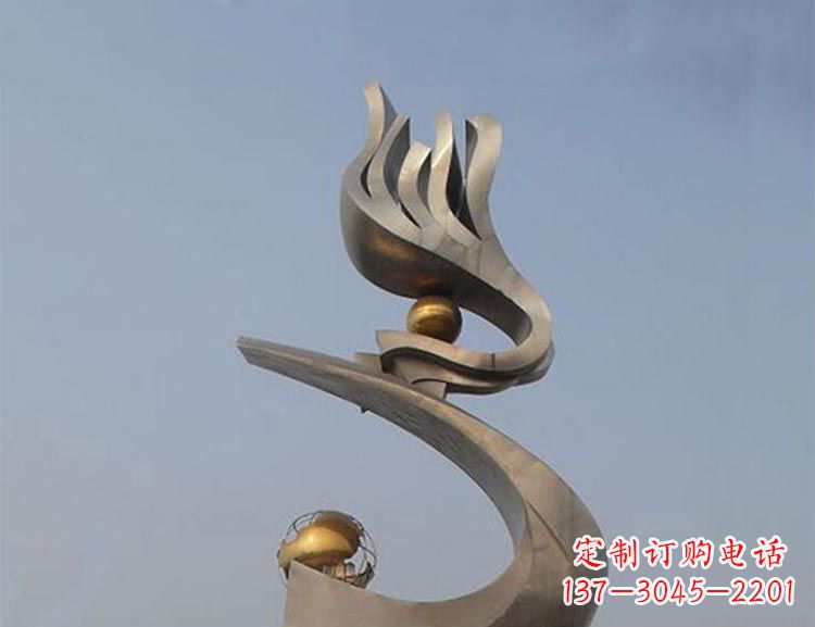 兰州雅致艺术:不锈钢凤凰雕塑