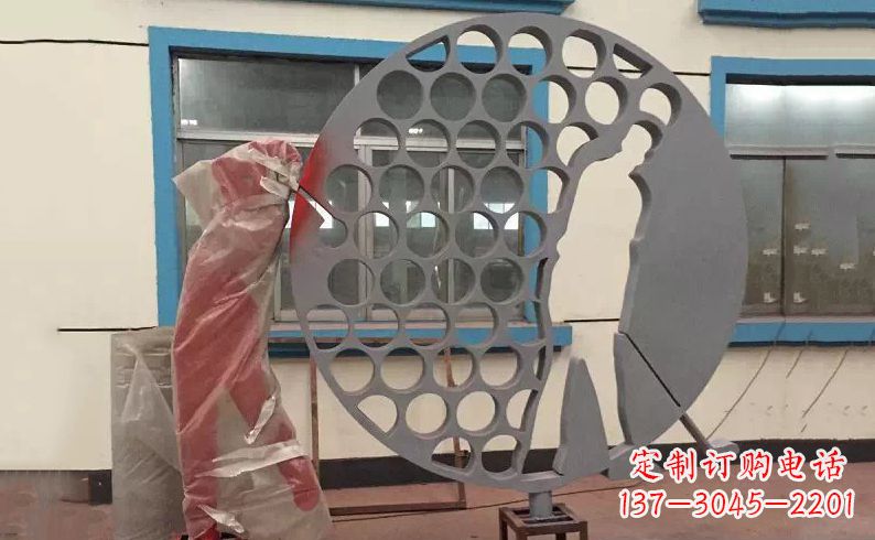 兰州中领雕塑-不锈钢高尔夫球雕塑