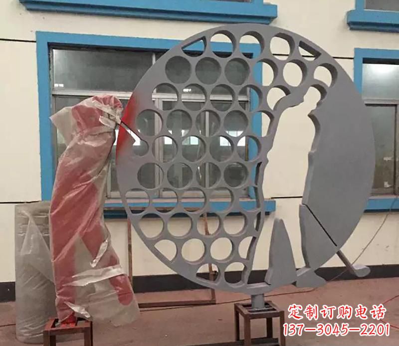 兰州精致现代风格不锈钢高尔夫雕塑