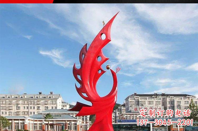 兰州高雅大气的不锈钢凤凰雕塑
