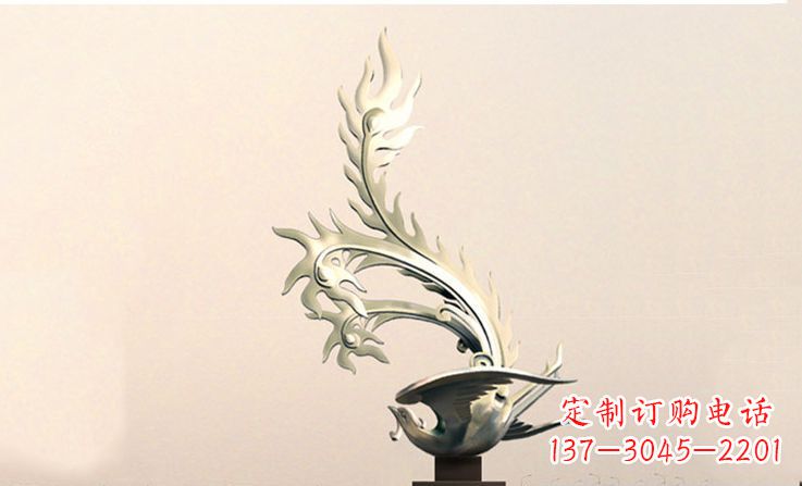 兰州精致的不锈钢凤凰雕塑