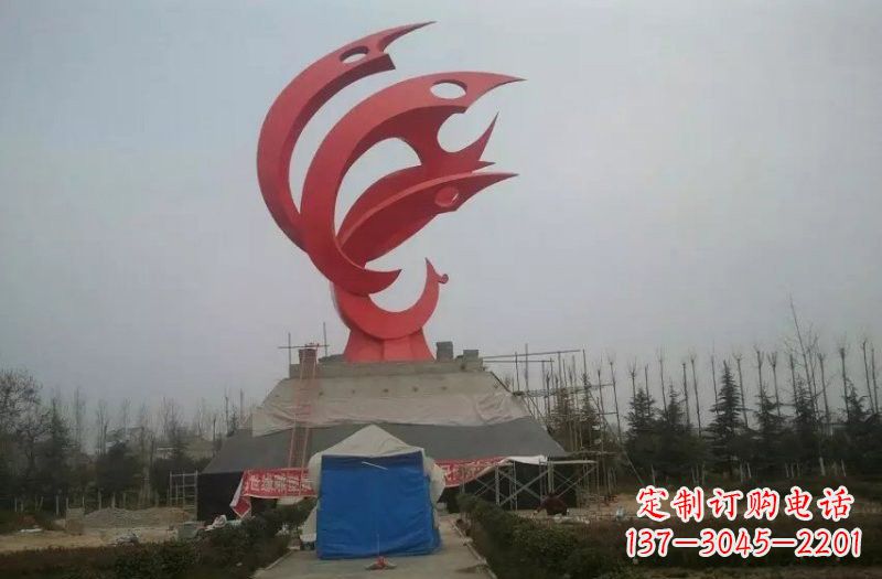 兰州优雅精致的不锈钢凤凰雕塑
