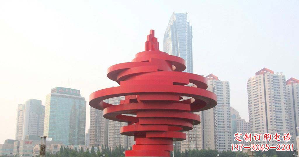 兰州广场不锈钢火炬景观雕塑1
