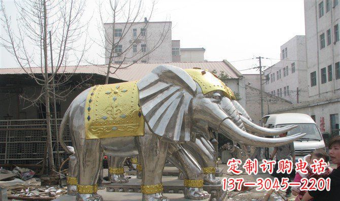 兰州广场大象不锈钢雕塑