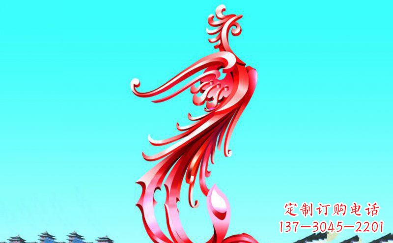 兰州精美的凤凰不锈钢塑料雕塑