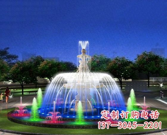 兰州广场景观大型喷泉石雕 (2)